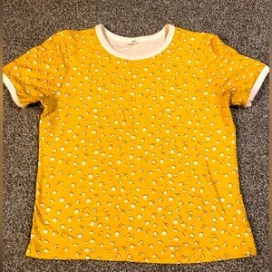 Ardene Yellow Tee with White Accents